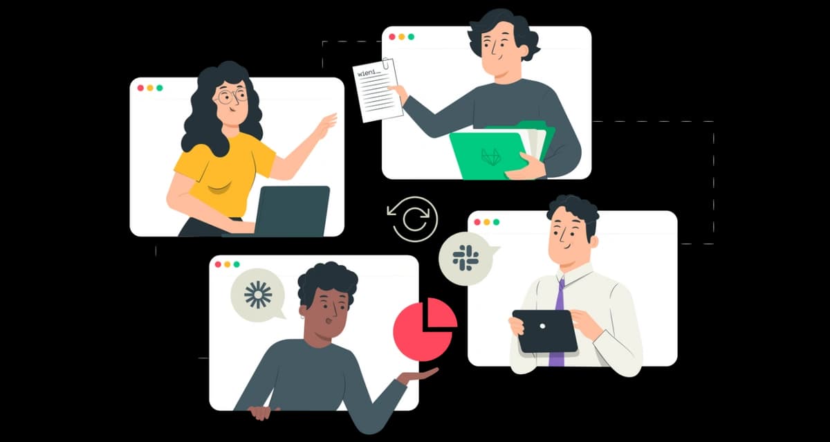 Team collaborating efficiently using AppsDelivered management tools on various devices